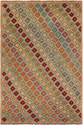 handmade Modern Balouchi Blue Red Hand Knotted RECTANGLE 100% WOOL area rug 5x8